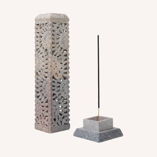 Meenaar Gorara Stone Tower Incense Holder
