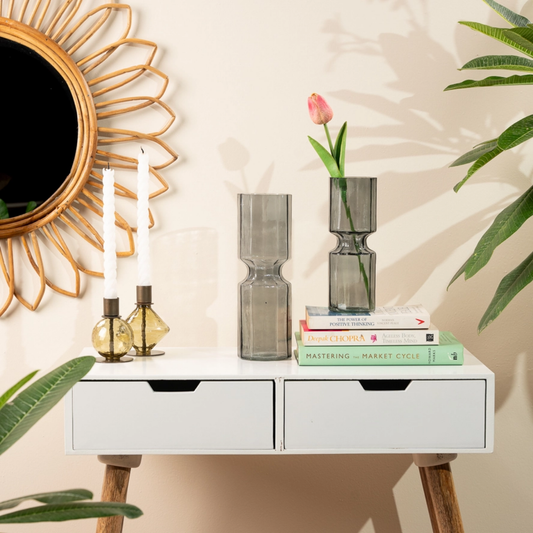 Elle Fluted Vase Smoke