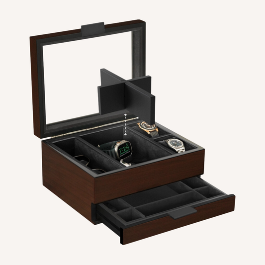 Mill Watch Box Cherry Walnut Finish - 8 Slot